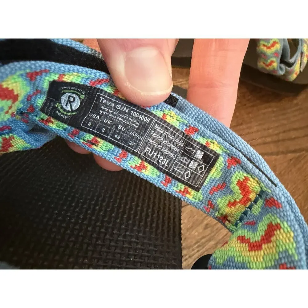 Teva 'original Universal' Sandal Wiggle Cendre Blue Men's Sz 9 Womens Sz 11 NEW